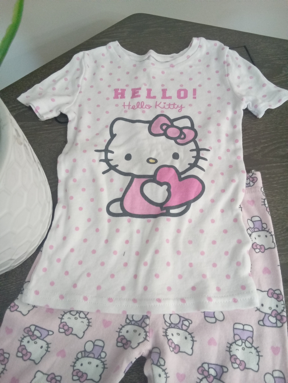 Hello Kitty Sanrio Girls 2 Piece Pajama Set Pink Size 5T